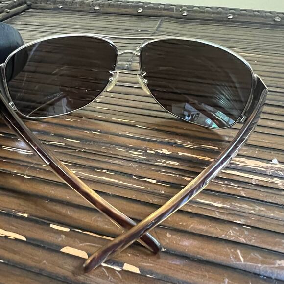 PRADA Unisex Oversized Aviator Sunglasses SPR 75G with Prada Sunglass Case - Picture 7 of 10